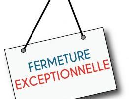 Fermeture exceptionnelle le samedi 11 novembre