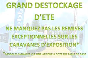 DESTOCKAGE ETE CARAVANES